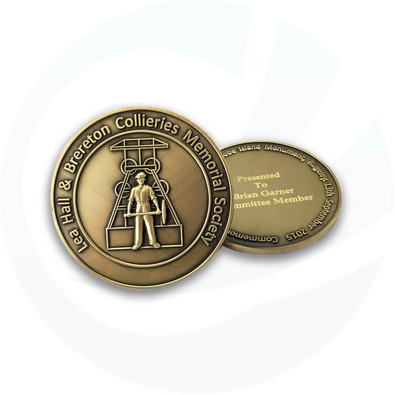 Moneda de recuerdo de bronce personalizada